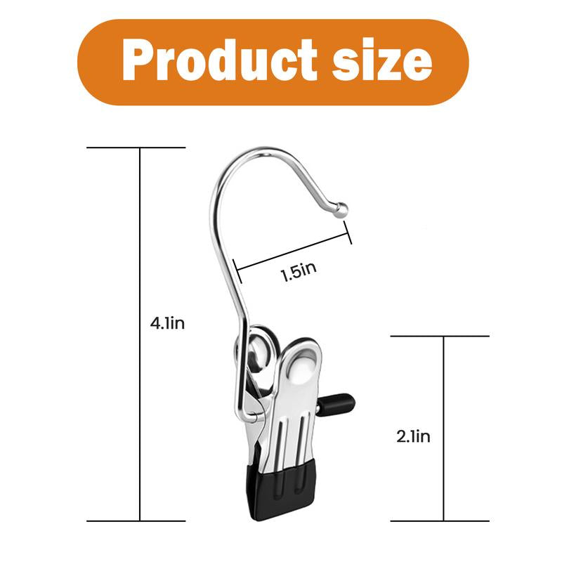 16 Counts Boot Hangers Clips, Premium Hooks Hanging Clips, Heavy Duty Closet Hanger Organizer for Home Travel , Clamps Socks Towel Clips for Closet Pants Socks Handbags Hat