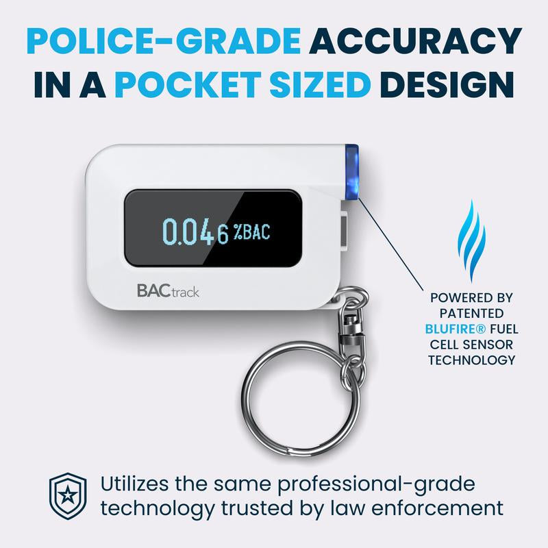 Bactrack C6 Keychain Breathalyzer | Professional-Grade Accuracy | Optional Wireless Bluetooth Smartphone Connectivity | Compatible W/ Ios & Android